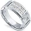 3/4 CT Princess Mens Diamond Wedding Band PLATINUM