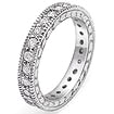 0.80 Ct Round Eternity Diamond Wedding Band Ring 14K White Gold