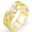 0.30 CT Mens Round Diamond Wedding Band Ring 14K Yellow Gold