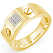 1/2 CT Princess Diamond Wedding Band Ring 14K Yellow Gold