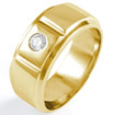 0.25 CT Round Cut Diamond Wedding Ring 14K Yellow Gold