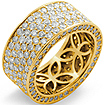 4.00Ct Round Diamond Eternity Wedding Anniversary Band Ring 18k Yellow Gold