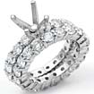 4.00 CT Round Diamond Engagement Ring Bridal Set 18K White Gold