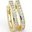 1.00 CT Round Hoop Diamond Earring 14k Yellow Gold F-G VS2