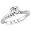 0.48 CT Round Solitaire Engagement Diamond Ring 14K White Gold H VS2