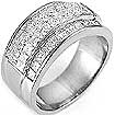 2.53Ct Mens Princess Diamond Wedding Band Ring 14K White Gold