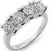 1.50 CT Round Anniversary Diamond Wedding Ring 14K White Gold VS2