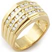 1 CT Round Diamond Mens Engagement Wedding Ring 14K Yellow Gold