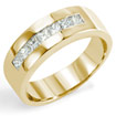 3/4 CT Princess Diamond Wedding Band Unisex Ring 14k Yellow Gold