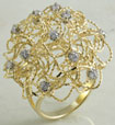 8 Gm 14K Yellow Gold CZ Stone Lady Fashion Ring