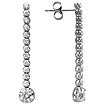 1.05 CT Round Dangle Diamond Earrings 18K White Gold