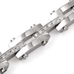 3.30 CT Round Mens Diamond Bracelet 14k White Gold