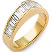 1 CT Baguette Diamond Anniversary Ring 14K Yellow Gold
