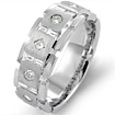 1 CT Princess Round Baguette Diamond Wedding Band Platinum