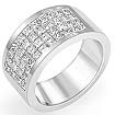 2.15 CT Princess Diamond Wedding Band Ring 14K White Gold