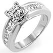 1.50Ct Princess Diamond Wedding Solitaire Engagement Ring Platinum 950