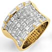 3 1/2 Ct Princess Bagguette Diamond Anniversary Band 14K Yellow Gold