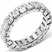 3.30 Ct Emerald Diamond Eternity Wedding Band Platinum