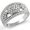 3/4 CT Round Diamond Fashion Anniversary Band Ring 14k White Gold