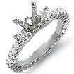 0.70 Ct Round Diamond Semi Mount Engagement Ring 14K White Gold