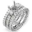 2.36 CT Round Diamond Engagement Ring Bridal Set 14K White Gold