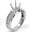 1/2 CT Round Diamond Semi Mount Engagement Ring 14K White Gold