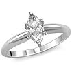0.28 CT Marquise Solitaire Diamond Engagement Ring Platinum F,SI1