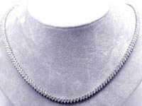 5.00CT Round Diamond Tennis Necklace 18K White Gold