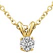 1/2 Ct Round Diamond Solitaire Pendant 14K Yellow Gold