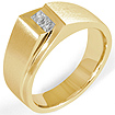 0.37 CT Men's Princess Diamond Wedding band Ring 14k Yellow Gold