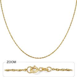 2.2gm 14k Solid Yellow Gold Singapore Chain 20 inch