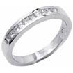 0.34 CT Princess Diamond Half Wedding Band 14K White Gold