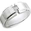 0.18 CT Men Princess Diamond Wedding Ring Band 14K White Gold