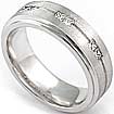 1/4 CT Princess Men's Diamond Wedding Band Ring 14K White Gold G VS2