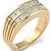 1.15 CT Princess Mens Diamond Wedding Engagement Ring 14K Yellow Gold