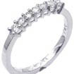 0.30 CT Diamond Half Wedding Band Ring 14k White Gold