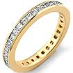 1.50 CT Princess Eternity Diamond Wedding Band Ring 14K Yellow Gold