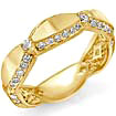 1.00 CT Round Diamond Eternity Wedding Band 14K Yellow Gold