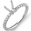 0.65 CT Round Diamond Setting Engagement Ring 14K White Gold