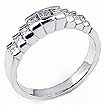 0.36 CT Princess Diamond Wedding Band Ring 14K White Gold