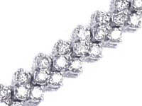 2 1/4 CT Round Diamond Tennis Bracelet 18K White Gold