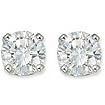 1/2 CT Round Diamond Stud Earrings 14k White Gold G VS2