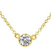 0.40 Ct Round Diamond Solitaire Pendant 14K Yellow Gold G, VS2