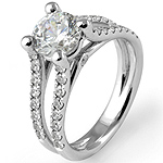 1.23Ct Women's Natural Round Diamond Wedding Engagement Ring 14k White Gold