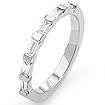 1/2 CT Baguette Diamond Wedding Band Ring 14K White Gold