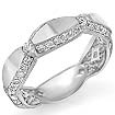 1.1 CT Round Diamond Eternity Wedding Band Ring 14K White Gold