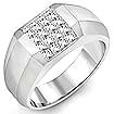 0.76 Ct Princess Diamond Wedding Band Ring PLATINUM