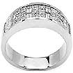 1.50 CT Princess Bagguette Wedding Band Ring 18k White Gold