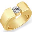 0.60 CT Round Diamond Man Wedding Ring 14k Yellow Gold