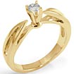 0.34 CT Round Solitaire Engagement Diamond Ring 14K Yellow Gold